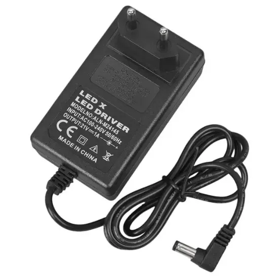 Powermaster PM-19255 21 Volt - 1 Amper - 21 Watt 5.5*2.5 Mm L Uçlu Şarjlı Matkap Adaptörü resmi