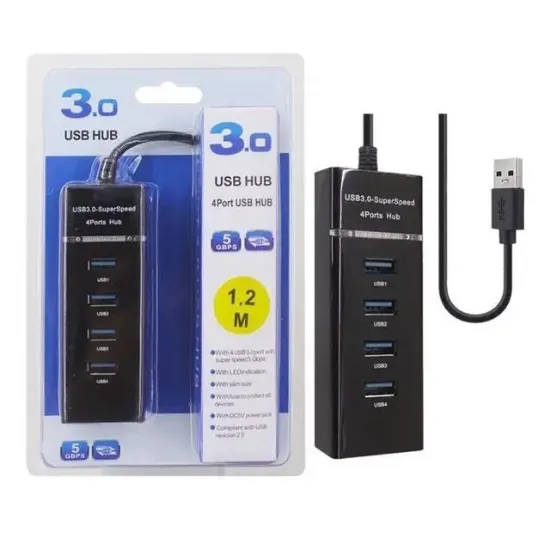Fully S-802G 4 Port USB 2.0 Hub Çoklayıcı (30cm Kablolu) resmi