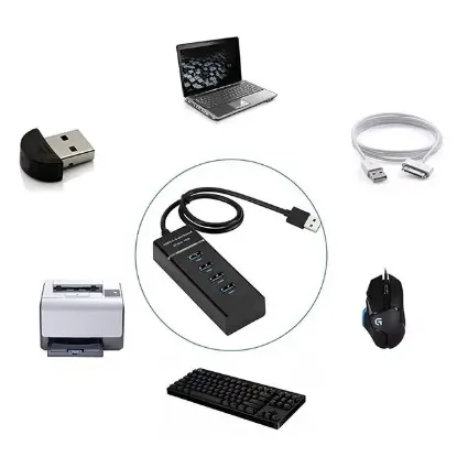 Fully S-802G 4 Port USB 2.0 Hub Çoklayıcı (30cm Kablolu) resmi