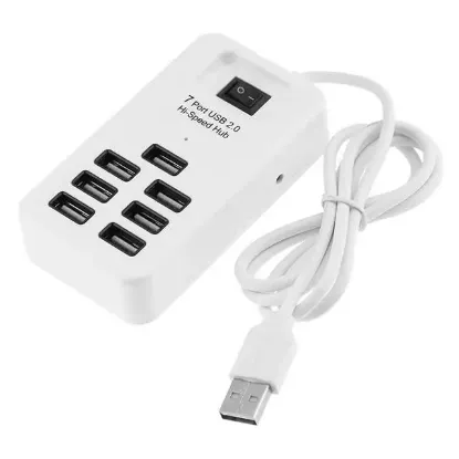 Fully S-802J 7 Port USB 2.0 Anahtarlı ve 1 Metre Kablolu Hub Çoklayıcı resmi