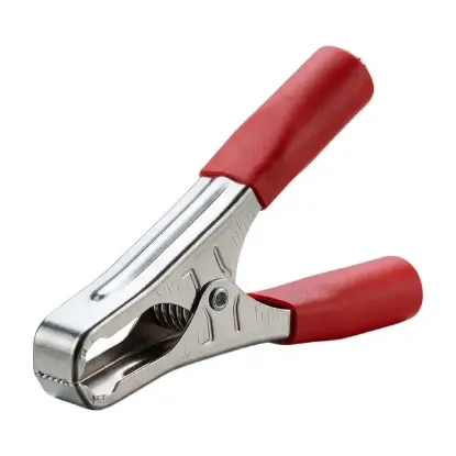 Powermaster PM09-1044 Büyük 100mm Krokodil Akü Maşası Kırmızı resmi