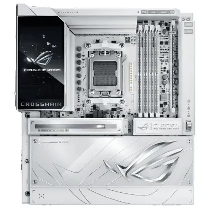 ASUS ROG CROSSHAIR X870E GLACIAL AM5 ANAKART resmi