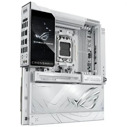 ASUS ROG CROSSHAIR X870E GLACIAL AM5 ANAKART resmi