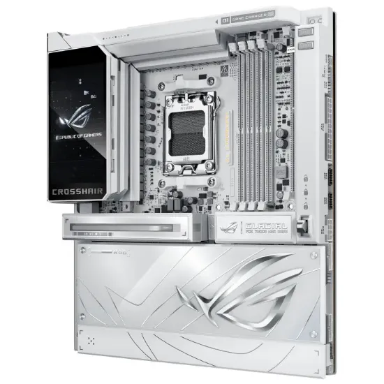 ASUS ROG CROSSHAIR X870E GLACIAL AM5 ANAKART resmi