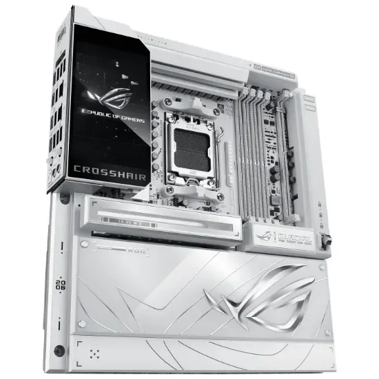ASUS ROG CROSSHAIR X870E GLACIAL AM5 ANAKART resmi