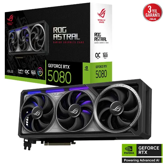ASUS ROG-ASTRAL-RTX5080-O16G-GAMIN EKRAN KARTI resmi