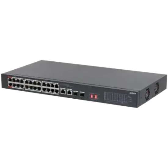DAHUA S3226-24ET-240 24 PORT 24XFE-2XGE-2X1GE/SFP 240W POE SWİTCH resmi
