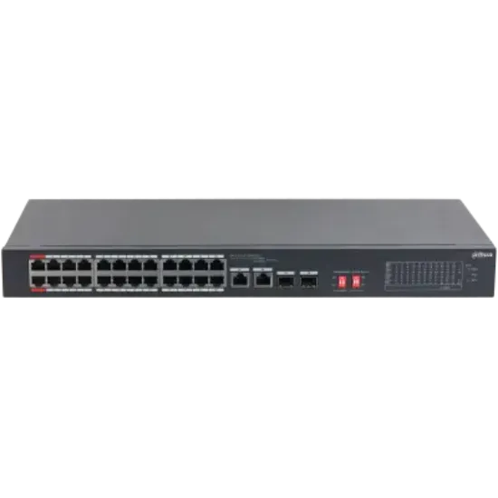 DAHUA S3226-24ET-240 24 PORT 24XFE-2XGE-2X1GE/SFP 240W POE SWİTCH resmi