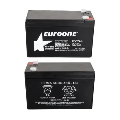 Euroone EO127.0 12 Volt 7 Amper Bakımsız Kuru Akü resmi