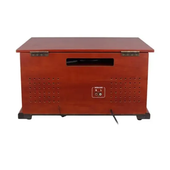 MagicVoice F39 Retro Vintage Çanta Pikap - CD - Kaset - Radyo - Bluetooth - AUX - USB Mp3 Çalar resmi