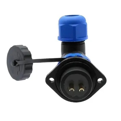 SD20 Su Geçirmez 2 Pin 20 Mm Konnektör 90° Dirsek resmi
