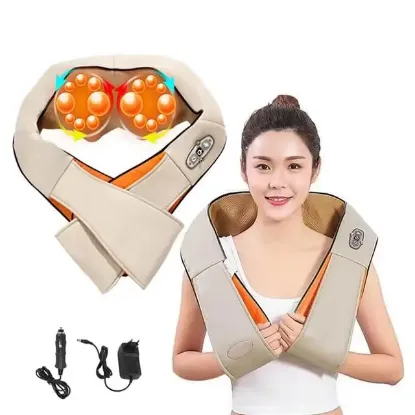 PowerMaster OM-34 Bel Boyun Sırt Omuz Tüm Vücut Yastık Tip Masaj Aleti Boyundan Asmalı Ovmalı resmi