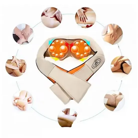 PowerMaster OM-34 Bel Boyun Sırt Omuz Tüm Vücut Yastık Tip Masaj Aleti Boyundan Asmalı Ovmalı resmi