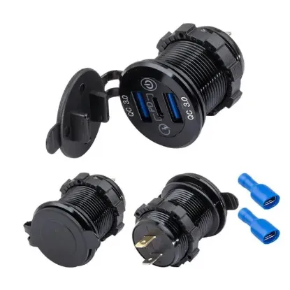 Powermaster 28Mm Marin Pano Tipi 8-32V 2* Usb 3.0 / Type C Pd Giriş resmi