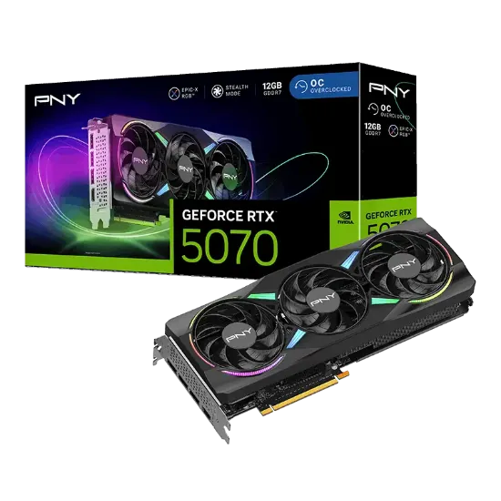 PNY RTX 5070 ARGB EPIC-X 12GB GDDR7 192Bit (VCG507012TFXXPB1-O) Ekran Kartı resmi