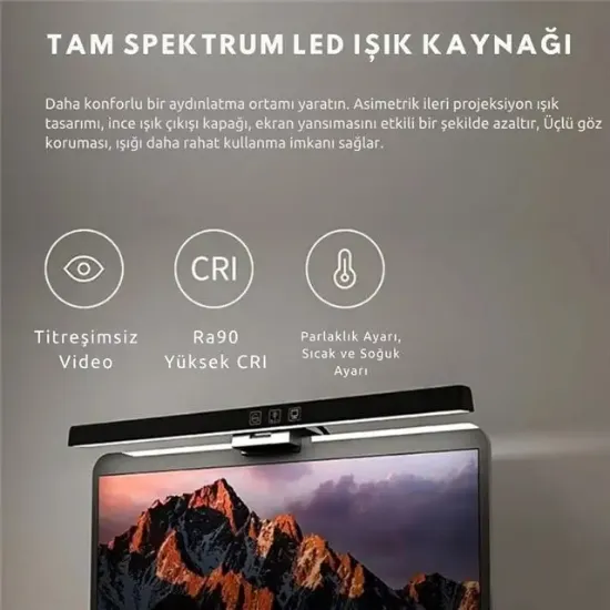 PowerMaster PM-29316 Asimetrik Göz Koruyucu Monitör Işık Barı 61cm 3 Renk Modlu resmi