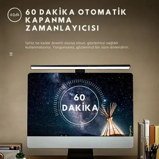 PowerMaster PM-29316 Asimetrik Göz Koruyucu Monitör Işık Barı 61cm 3 Renk Modlu resmi