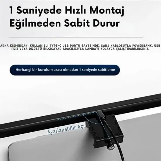 PowerMaster PM-29315 Asimetrik Göz Koruyucu Monitör Işık Barı 51cm 3 Renk Modlu resmi