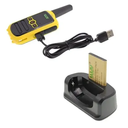 Wln KD-C51 16 Kanal 3-5 Km Sarı Kasa İkili Telsiz (Şarj Aleti Dahil) resmi