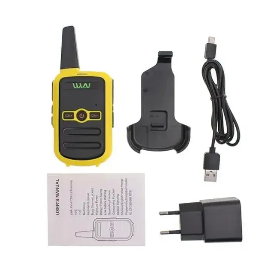 Wln KD-C51 16 Kanal 3-5 Km Sarı Kasa İkili Telsiz (Şarj Aleti Dahil) resmi