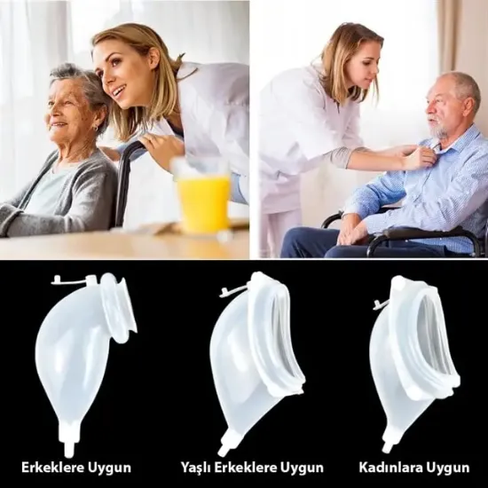 Sunup SN-29977 Yaşlı Erkekler İçin Silikon İdrar Toplayıcı Külotlu Üniter Sistemi resmi