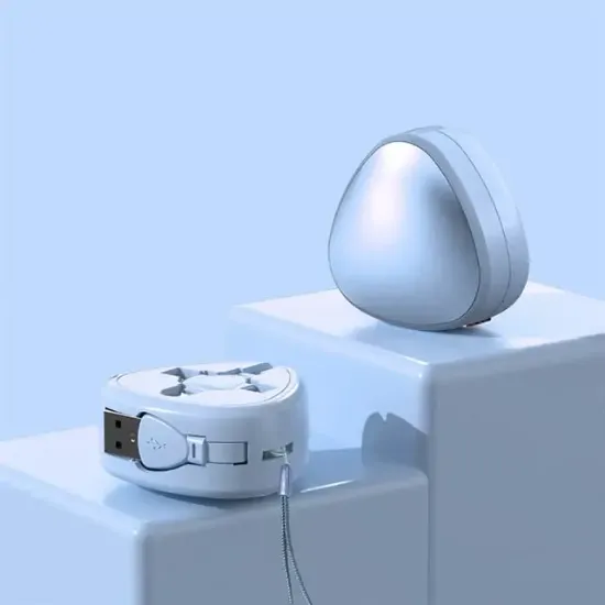 PowerMaster PM-29662 3'ü 1 Arada Cep Boy Makaralı 120cm 5 Kademeli Şarj Kablosu resmi