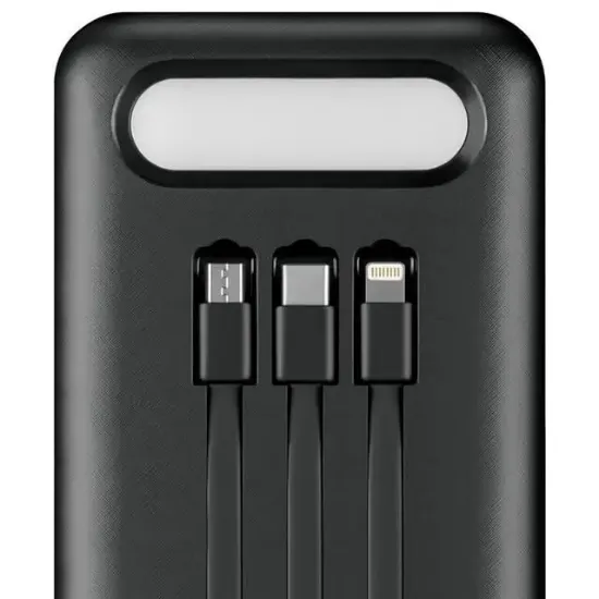 Powerway TX80 80.000mAh Kablolu Dijital Göstergeli Gerçek Fener Işıklı Kamp Siyah Powerbank resmi