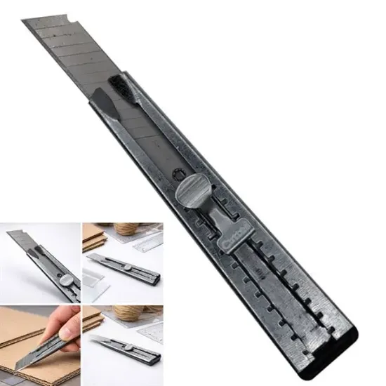 Sunup SN-27094 Metal 18 Mm Uçlu 15 Cm Falçata - Maket Bıçağı  resmi