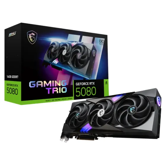 MSI GEFORCE RTX 5080 16G GAMING TRIO OC VGA resmi