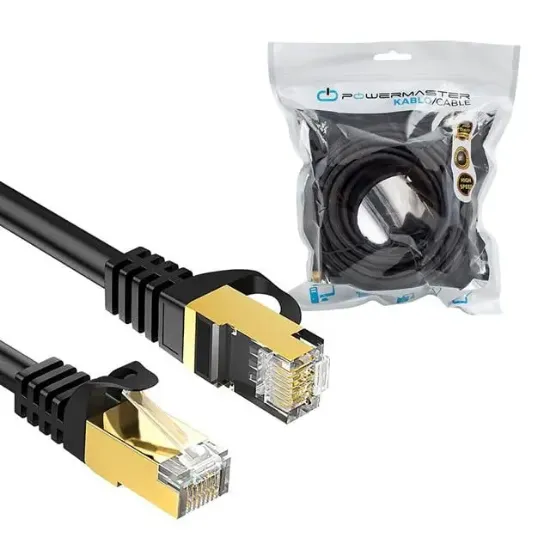 PowerMaster PMCAT710 Cat7 10 Metre 10Gbps 600MHz LAN Ethernet Kablosu - RJ45 26AWG Bakır resmi