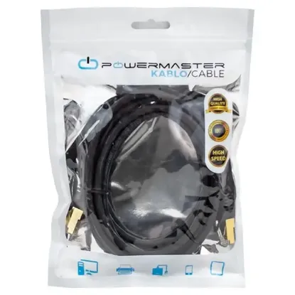 PowerMaster PMCAT72 Cat7 2 Metre 10Gbps 600MHz LAN Ethernet Kablosu - RJ45 26AWG Bakır resmi