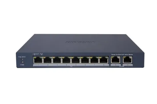 HIKVISION DS-3E1310P-EI/M 8XFE+2GE 60W POE SWITCH resmi