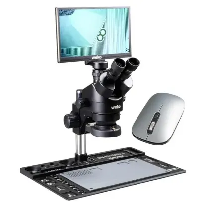 Weko WK-22485 20-130X 28MP 60FPS 11.6 Inch Dijital Büyüteç - Trinoküler Mikroskop resmi