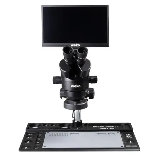 Weko WK-22485 20-130X 28MP 60FPS 11.6 Inch Dijital Büyüteç - Trinoküler Mikroskop resmi