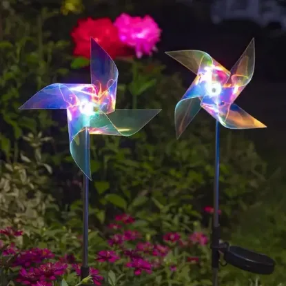 Powermaster PM-29310 Dc 5 Volt Solar Rüzgar Gülü Led Bahçe Aydınlatma 2'li Paket resmi