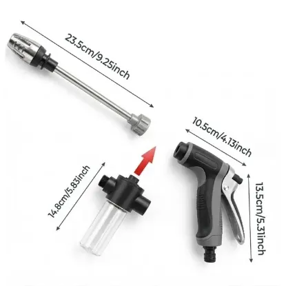 Powermaster PM-29663 Yüksek Basınçlı Uzun Çubuklu Araç Yıkama ve Sulama Seti resmi