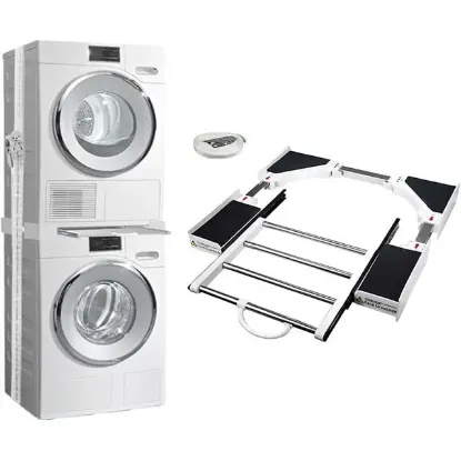 Çamaşır Makinesi ve Kurutucu İstifleme Seti Askılıklı resmi