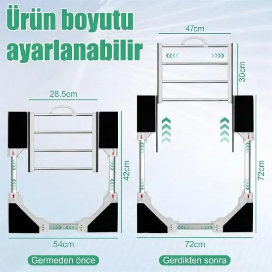 Çamaşır Makinesi ve Kurutucu İstifleme Seti Askılıklı resmi