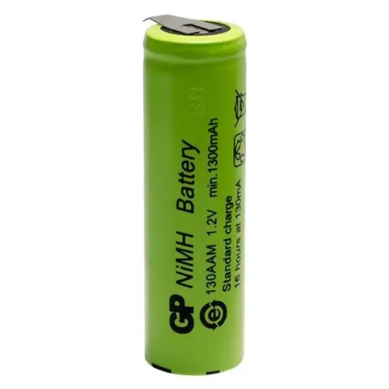 GP 1300mA 1.2V Düz Kafa Puntalı Aa Kalem Pil 130AAM resmi