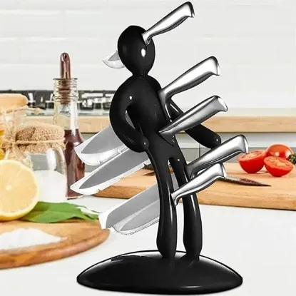 Sunup SN-29170 Siyah Çok Amaçlı Mutfak Tezgah Üstü Bıçak Tutucu Stand Organizer resmi