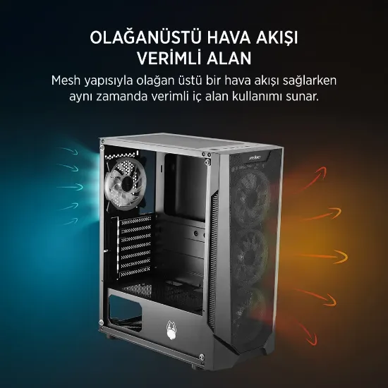 JAMES DONKEY HELIX H800 4XRBW ATX 650W GAMING KASA resmi
