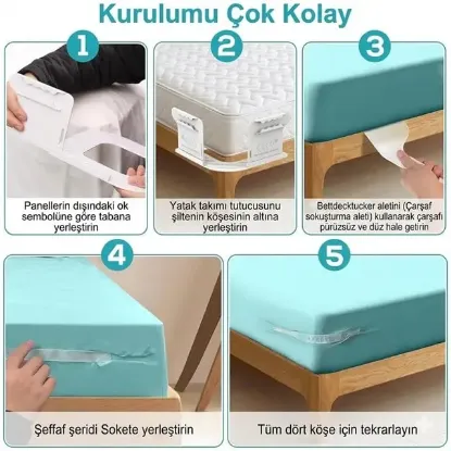 Sunup SN-29126 Pratik 4'lü Nevresim - Çarşaf Tutucu Sabitleyici resmi