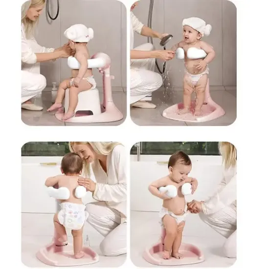 Sunup SN-29260 Pembe Bebek Banyo Yardımcısı - Boy Ayarlı ve Ayaklı Yıkama Standı resmi