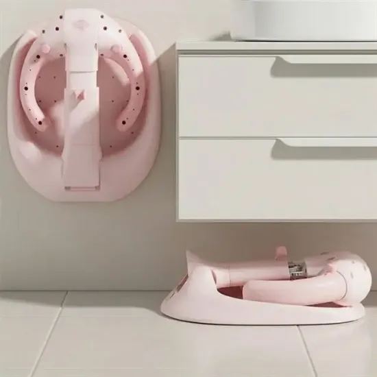 Sunup SN-29260 Pembe Bebek Banyo Yardımcısı - Boy Ayarlı ve Ayaklı Yıkama Standı resmi