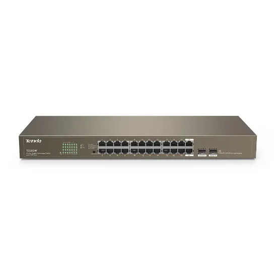 TENDA TEG1024F 24PORT 2SFP 10/100/1000 GIGABIT SWITCH resmi