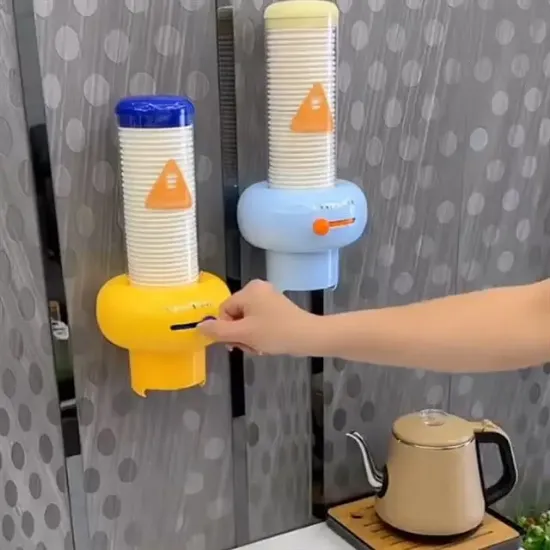 Sunup SN-29919 Kendinden Yapışkanlı Plastik - Karton Bardak Tutucu Dispenseri resmi