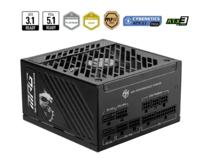 MSI MPG A1250GS PCIE5 1250W 80+ GOLD PSU resmi