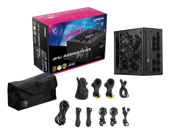 MSI MPG A1250GS PCIE5 1250W 80+ GOLD PSU resmi