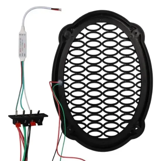 Poke PK-5653 4 Adet Oval Oto Hoparlör Kapağı Kumandalı Pixel Ledli RGB Animasyonlu Kapak resmi