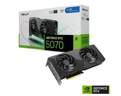 PNY GeForce RTX 5070 OC 12GB Dual-Fan Slim GDDR7 192Bit (VCG507012DFSXPB1-O) resmi